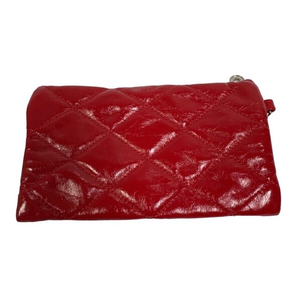 Brighton Faux Red Leather Holiday Wristlet Clutch - Picture 2 of 7